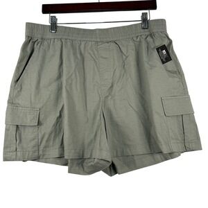 Stitch Star Women XL Cargo Shorts Sage Green Elastic Waist Utility Gorpcore  NWT